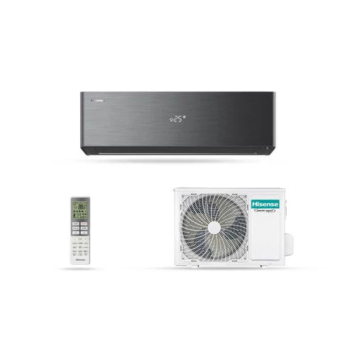 Hisense Energy Pro X QH35XV3B oldalfali split klíma csomag 3,5 kW (Fekete)
