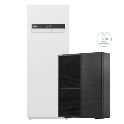 Panasonic ALL IN ONE "M" generáció (R290) T-CAP HYDROSPLIT 3 fázisú osztott hőszivattyú 12 kW