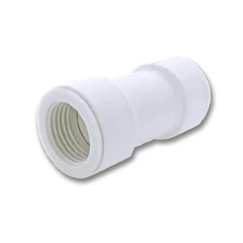 VECAMCO Merev PVC kondenzvízcső toldó, 20 mm átmérő, fehér (FF karmantyú)