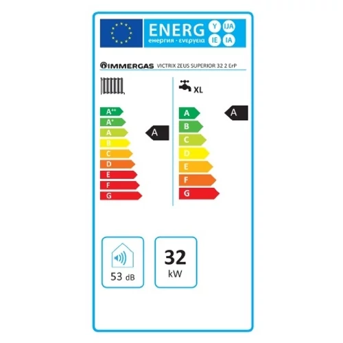 Immergas Victrix Zeus superior 32 kW ErP TÁROLÓS  Kondenzációs fali gázkazán
