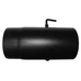 Dunaterm Fekete füstcső 160/250 mm Pillangós